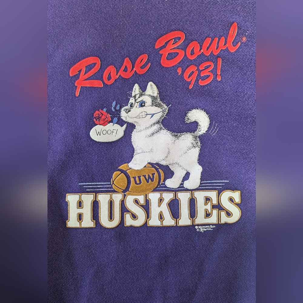 VINTAGE Rose Bowl '93 UW Huskies Crewneck Sweatshirt